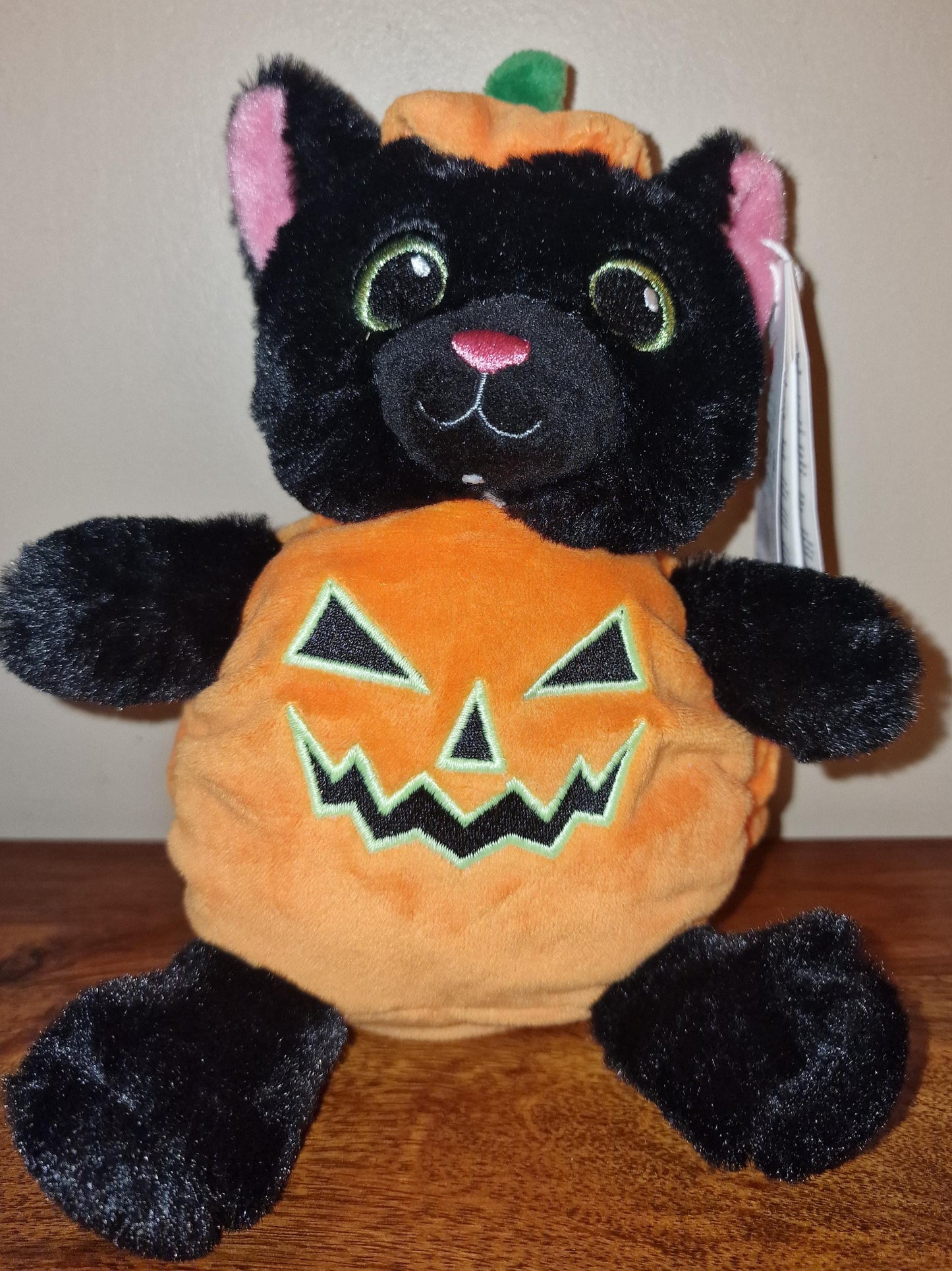 Cat & Bat in Pumpkin Outfit 16cm Plush