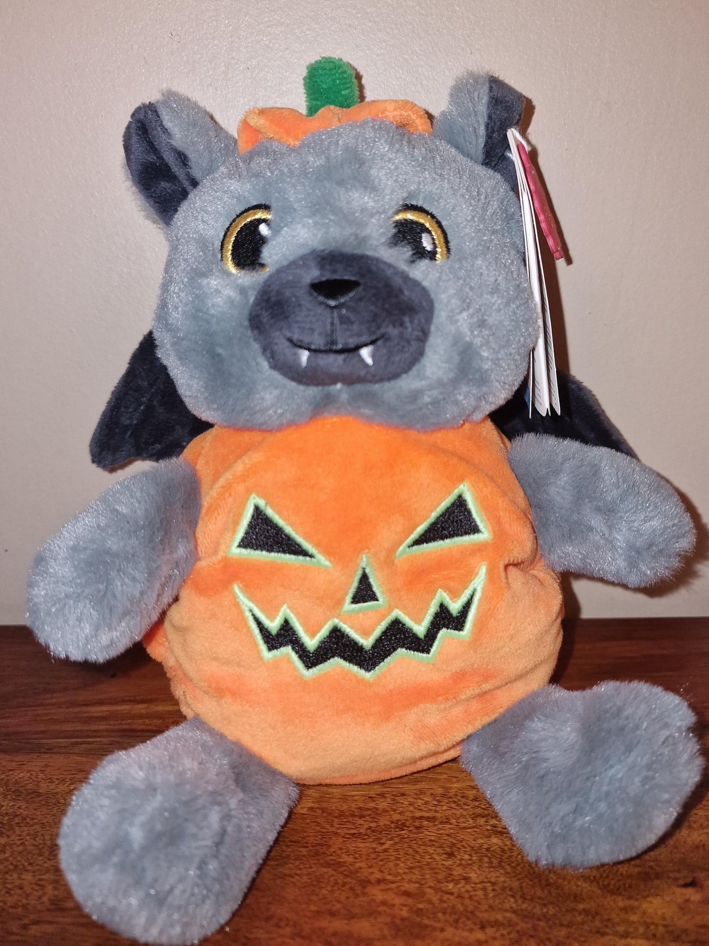 Cat & Bat in Pumpkin Outfit 16cm Plush