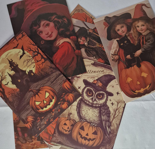 Halloween Post Cards/Prints Assorted 2Pk